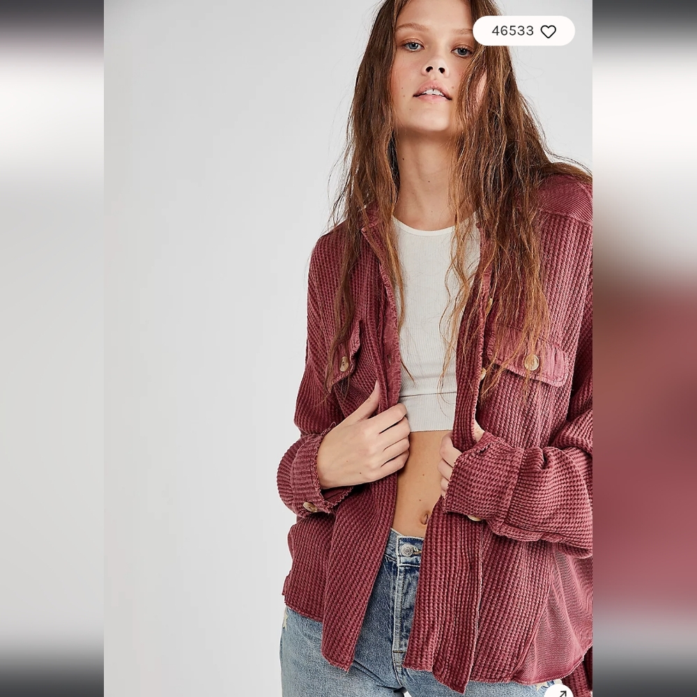 Free People One Scout Button-Up Top